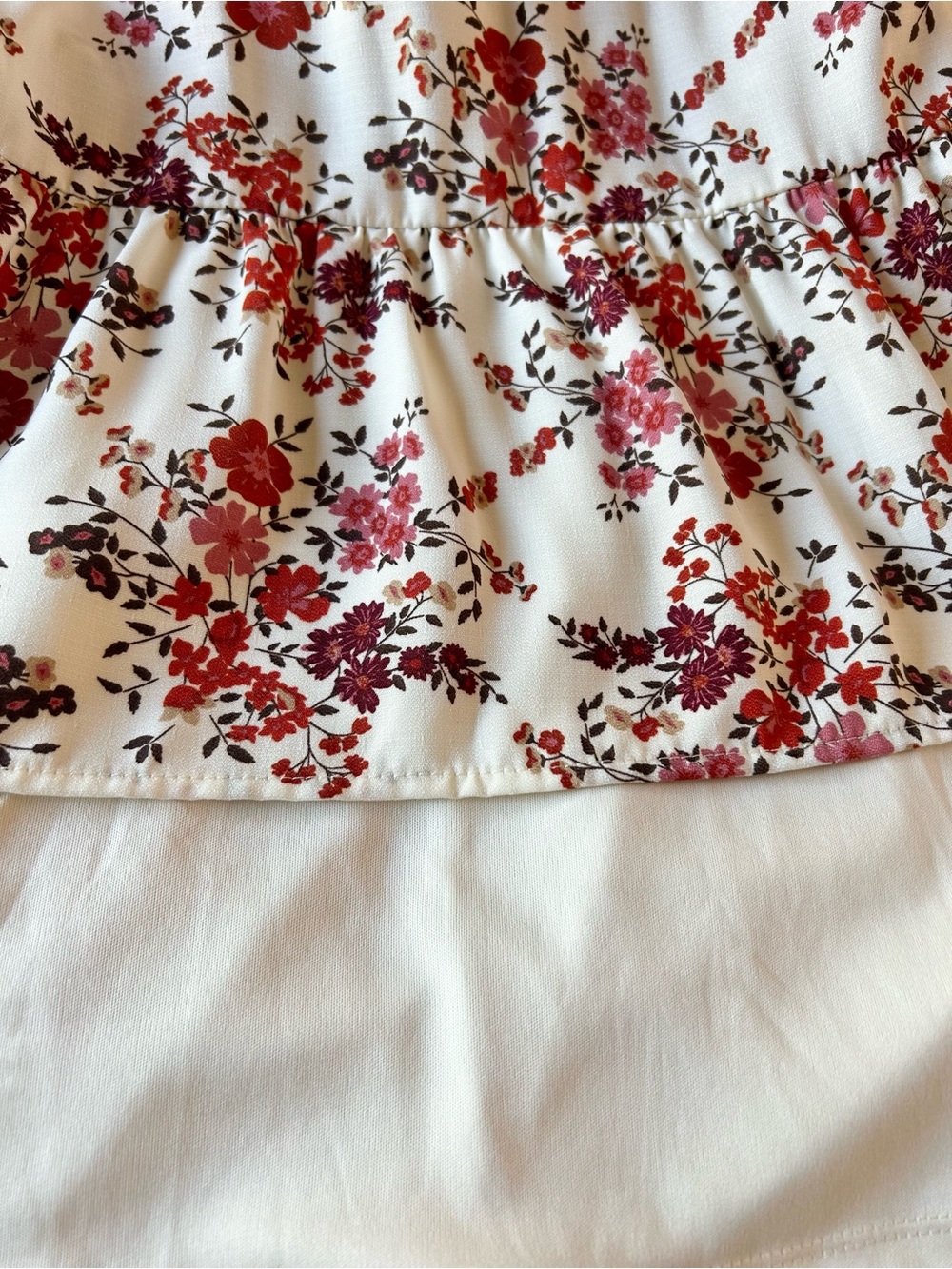 Floral Tiered Mini Dress Small Cottagecore Bow Front Lined Sundress - Picture 7 of 7